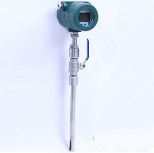 Insertion probe thermal mass flow meters